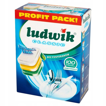 Ludwik Classic Lemon Tabletki do zmywarek 1,8 kg (100 sztuk)