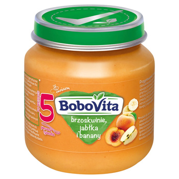 BoboVita Brzoskwinie jabłka i banany po 5 miesiącu 125 g