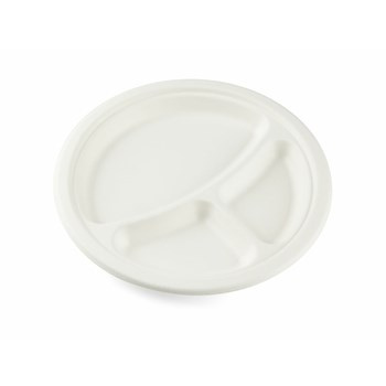 Talerz trójdzielny 23 cm opakowanie 50 sztuk Green Heaven