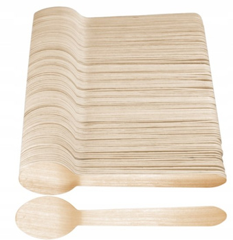 Papstar Łyżki z drewna, "pure", 15,7 cm, 100 szt.