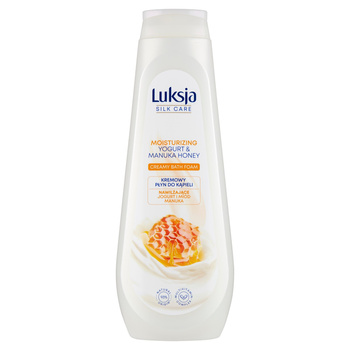 Luksja Silk Care Kremowy płyn do kąpieli Jogurt i Miód manuka 900ml