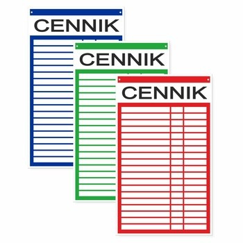 KORFED Cennik plastikowy Duży MIX x 1 szt.