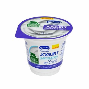 Maluta Jogurt śmietankowy naturalny bez laktozy 220g