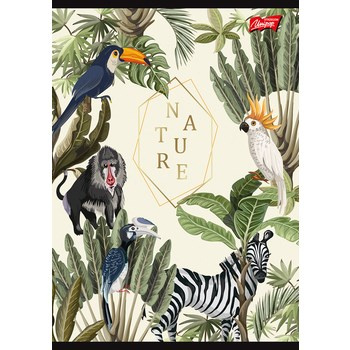 Unipap zeszyt okładka laminowana A5, 60 kartek, krata Nature