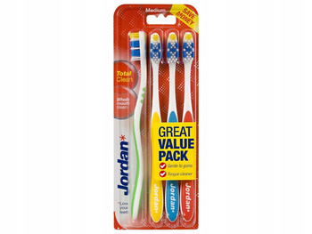 JORDAN szczoteczka do zębów Total Clean medium 4-pack