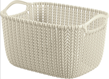 Kosz prostokątny KNIT S biały