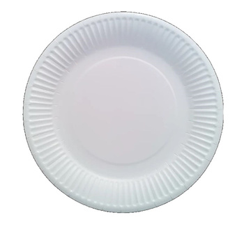 Jednorazowe talerze papierowe białe 18 cm Horeca Polska ( 100 sztuk )