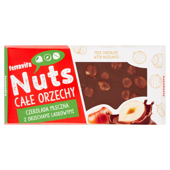 Terravita Nuts Czekolada mleczna z orzechami laskowymi 100 g