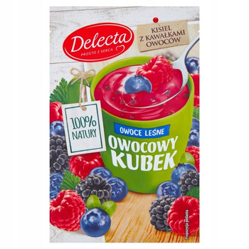 Delecta Owocowy kubek Kisiel smak owoców leśnych 30 g