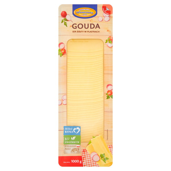 Włoszczowa Ser żółty Gouda w plastrach 1000 g