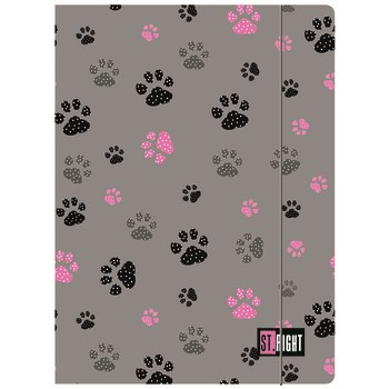 St.Right teczka z gumką A4 PAWS