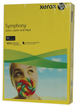 Papier ksero kolorowy Xerox Symphony A4 160g/m2 250 arkuszy żółty ciemny