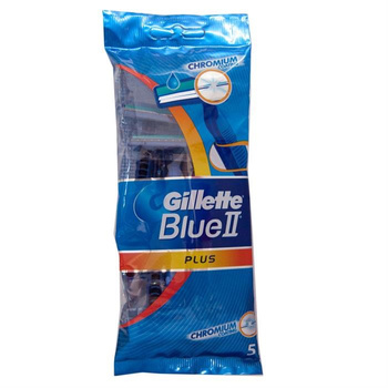 Gillette Blue II Plus Maszynki jednorazowe dla mężczyzn 5 sztuk