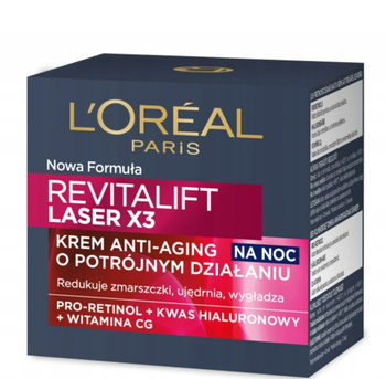 L'Oréal Paris Revitalift Laser X3 Noc Zaawansowana formuła Anti-Age Krem-maska 50 ml