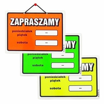 KORFED Wywieszka laminowana A5 ZAPRASZAMY MIX x 1 szt.