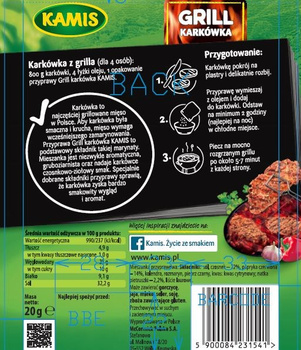 Kamis Grill Karkówka Mieszanka przyprawowa 20 g
