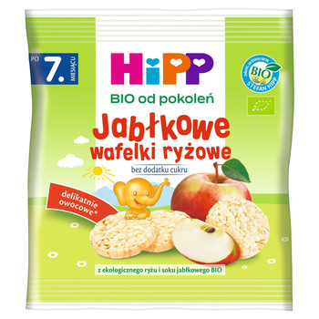 HiPP BIO Wafelki ryżowe po 7. miesiącu jabłkowe 30 g