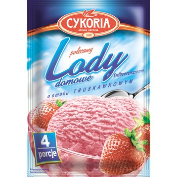 Cykoria Lody domowe o smaku truskawkowym 60 g