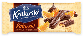 Krakuski Paluszki z galaretką pomarańczową w czekoladzie 144 g