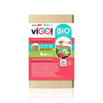 viGO! Bio Torby papierowe na odpady 10L 10szt