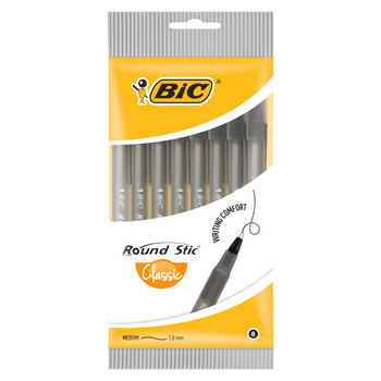 BiC Round Stic Classic Długopis czarny 8 sztuk