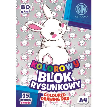 Astra Blok kolorowy barwiony w masie ASTRAPAP A4 80g 15 ark "BS&Rabbit"