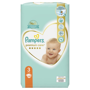 Pampers Premium Care, Rozmiar 3, 60 pieluszki, 6kg-10kg