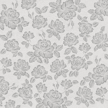 Serwetka PAW Professional Dinner Subtle Roses (silver), Serwetki 1-warstwowe 40x40cm składane 1/4 50szt. w paczce.