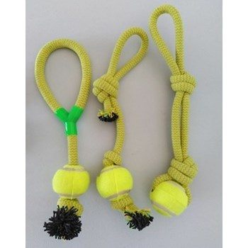 Zabawka dla psa sznurek z piłką tenisową Inter Point