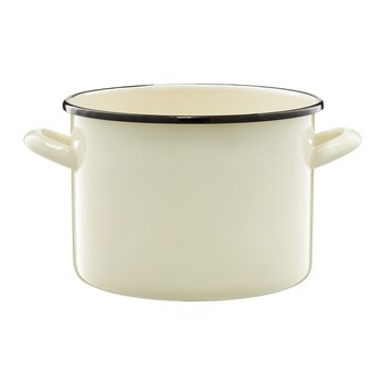 Garnek emaliowany kremowy 24 cm Emalia Olkusz