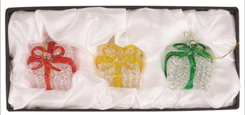 JUMI Prezenty ze szkła 3 cm przezroczyste do powieszenia 3 szt