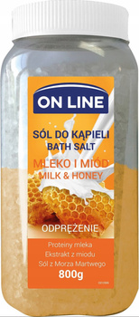 On Line Sól do kąpieli mleko i miód 800 g