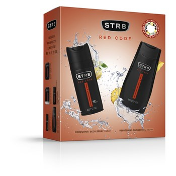 STR8 Red Code Zestaw: dezodorant w aerozolu 150ml + żel pod prysznic 250ml