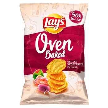 Lay's Oven Baked Pieczone formowane chipsy ziemniaczane o smaku grillowanych warzyw 125 g