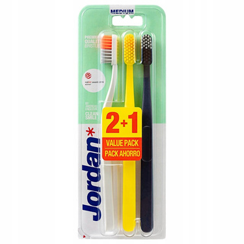JORDAN szczoteczka do zębów Clean Smile medium 3-pack