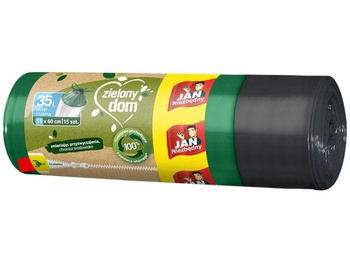 Jan Niezbędny Zielony dom Worki z taśmą 35 l 15 sztuk
