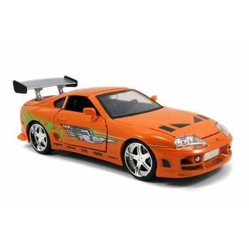 JADA Fast & Furious Metalowy samochód kolekcjonerski Toyota Supra 1:24 z figurką