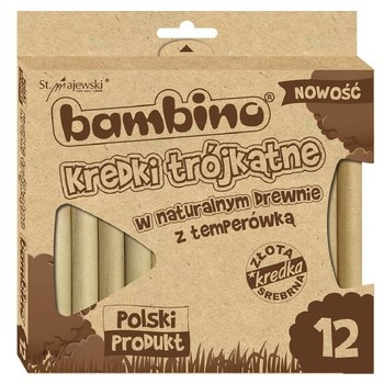 Bambino kredki Eco w oprawie drewnianej 12 kolorów w opakowaniu kartonowym