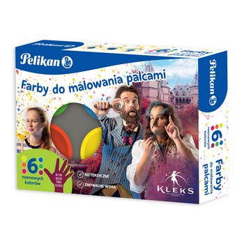 Pelikan Farby do malowania palcami KLEKS neon 6 szt x 40 ml