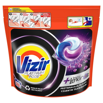 Vizir Platinum Pods Kapsułki do prania Black 33 szt 702,9g