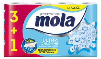 Mola Ultra Chłonne Ręczniki papierowe 4 rolki
