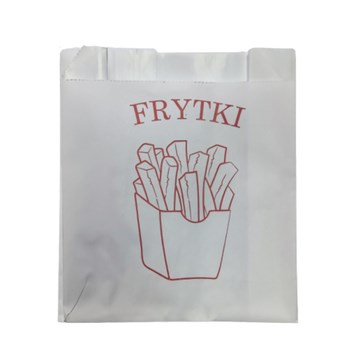Torebka fast food frytki 100x40x130 mm, opakowanie 250 sztuk ,powlekana, Green Heaven