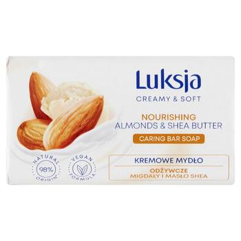 Luksja Creamy & Soft Kremowe mydło w kostce Migdały i Masło shea 90g