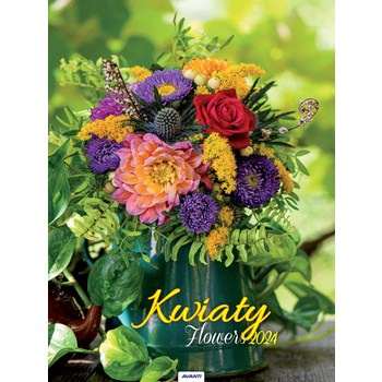 Kalendarz ścienny mały Kwiaty