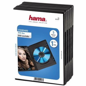 Pudełko DVD HAMA 5 szt. Czarne