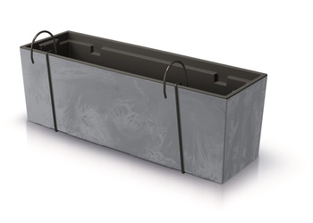 Doniczka Prosperplast Urbi Case Beton Effect z wieszakiem 60cm, kolor marengo