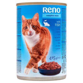 RENO KAWAŁKI W SOSIE Z RYBĄ DLA KOTÓW - 415 G