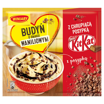Winiary Budyń o smaku waniliowym z posypką KitKat 65g (35g+30g)