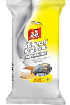 Jan Niezbędny Ściereczki nasączane antybakteryjne 40 sztuk