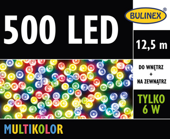 Lampki 500 LED multikolor z zasilaczem 12,5M dekoracji, na zewnątrz i do wnętrz
